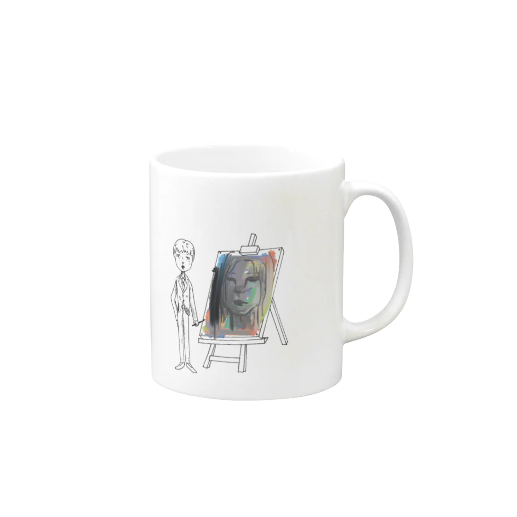 rayのsalaryman Mug :right side of the handle