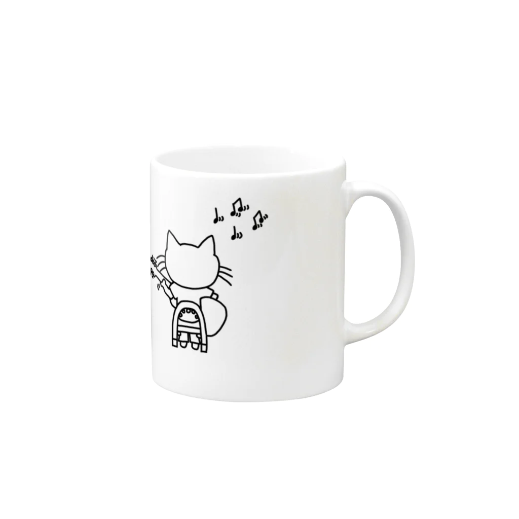 nekodanshakuの猫の弾き語り Mug :right side of the handle