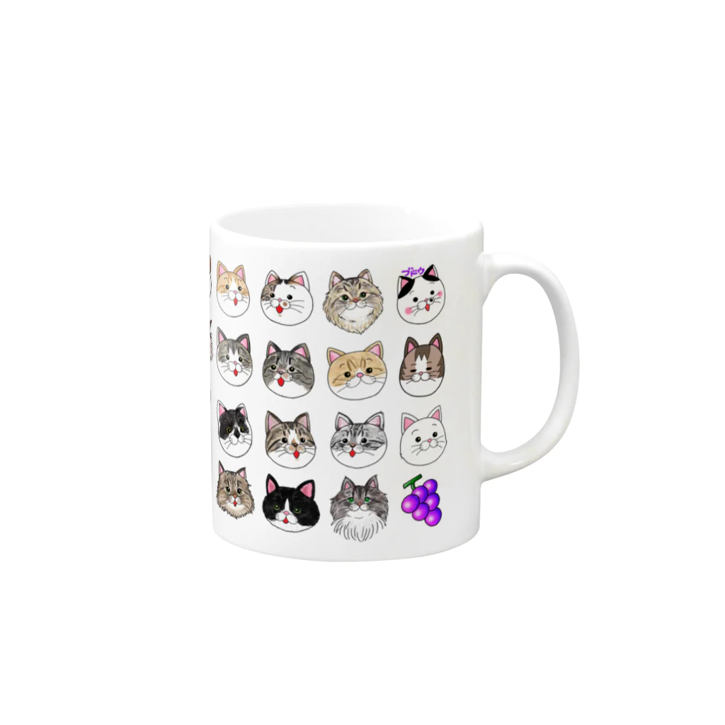 ブドウのブドウニャンコとフレンズ2022 Mug :right side of the handle