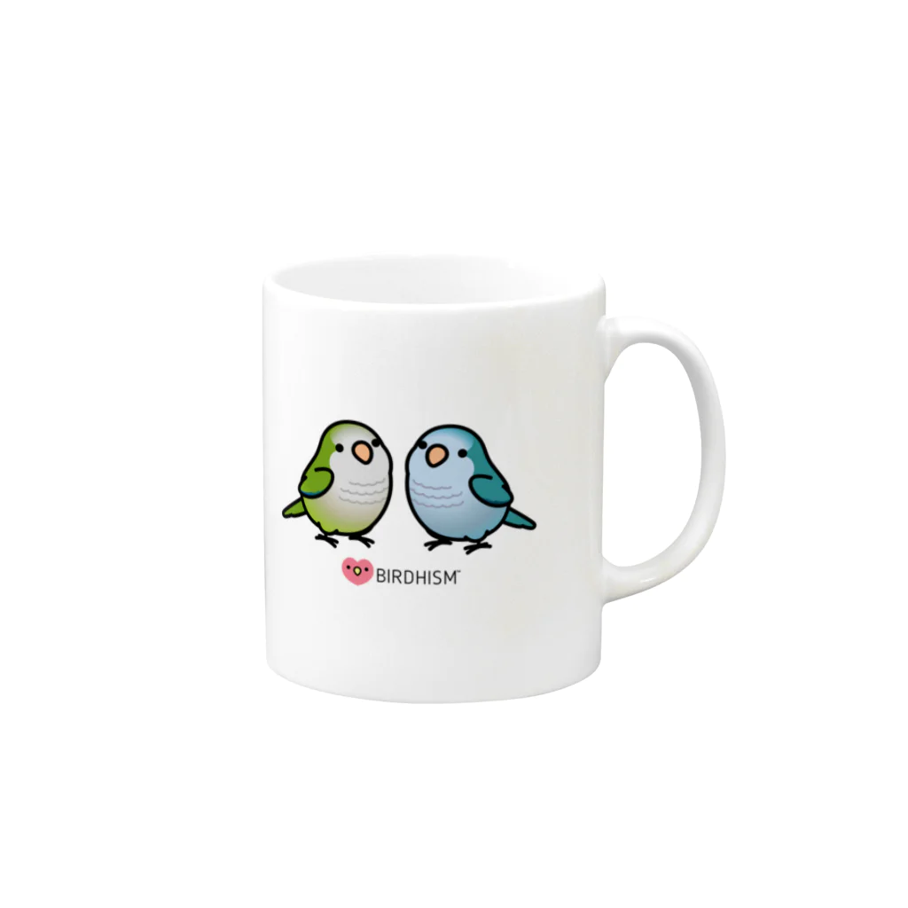 Cody the LovebirdのChubby Bird 仲良しオキナインコ Mug :right side of the handle