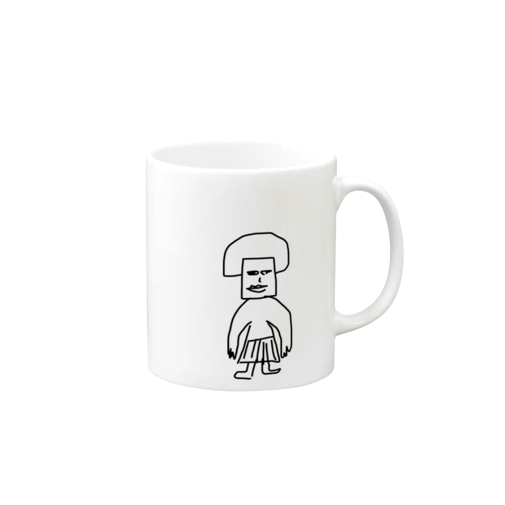 らーめんさん🙆‍♀️のハコてゃん Mug :right side of the handle