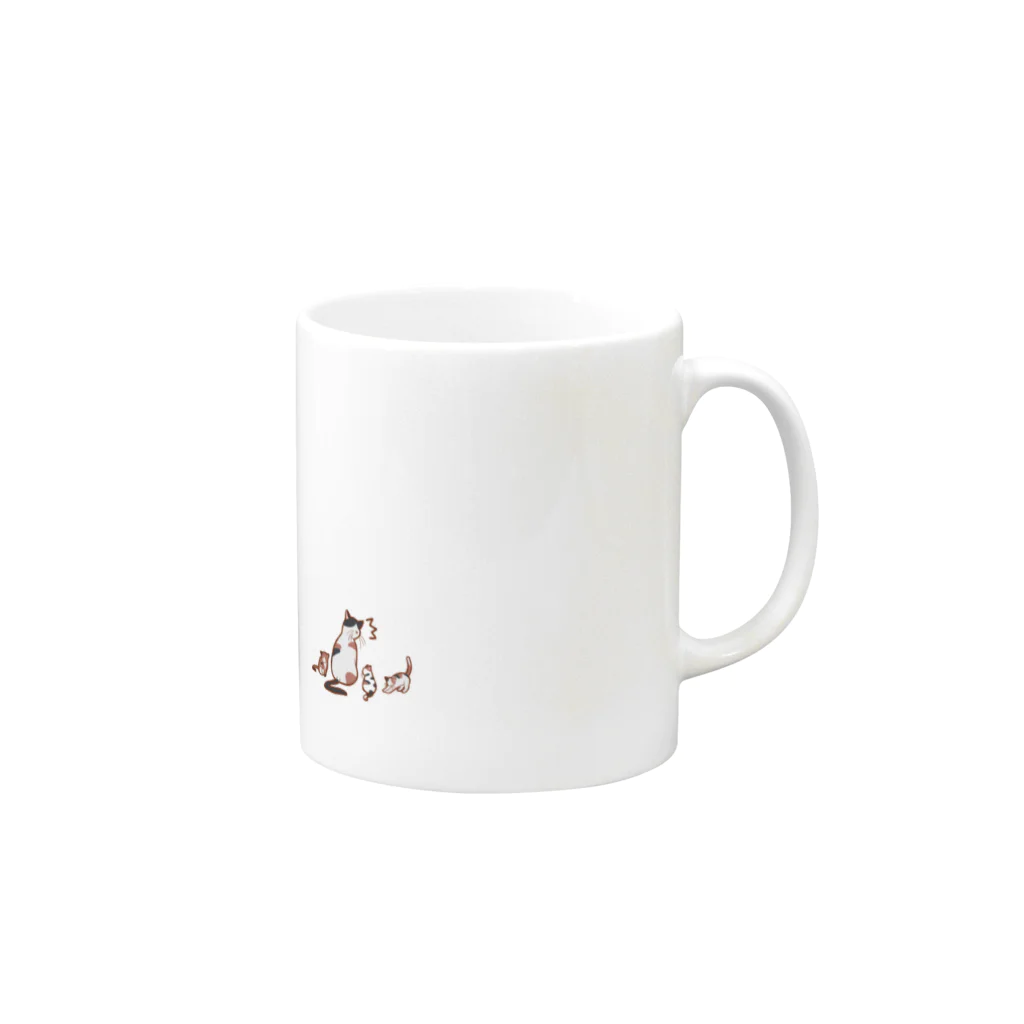 スウィッチボックスのヤブさんと私。「迷い子猫」 Mug :right side of the handle