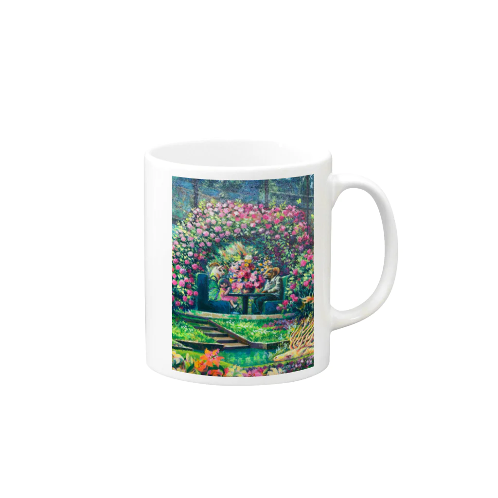 🌿Art shop Kano🌿の山羊と少女（8歳の肖像、部分） Mug :right side of the handle