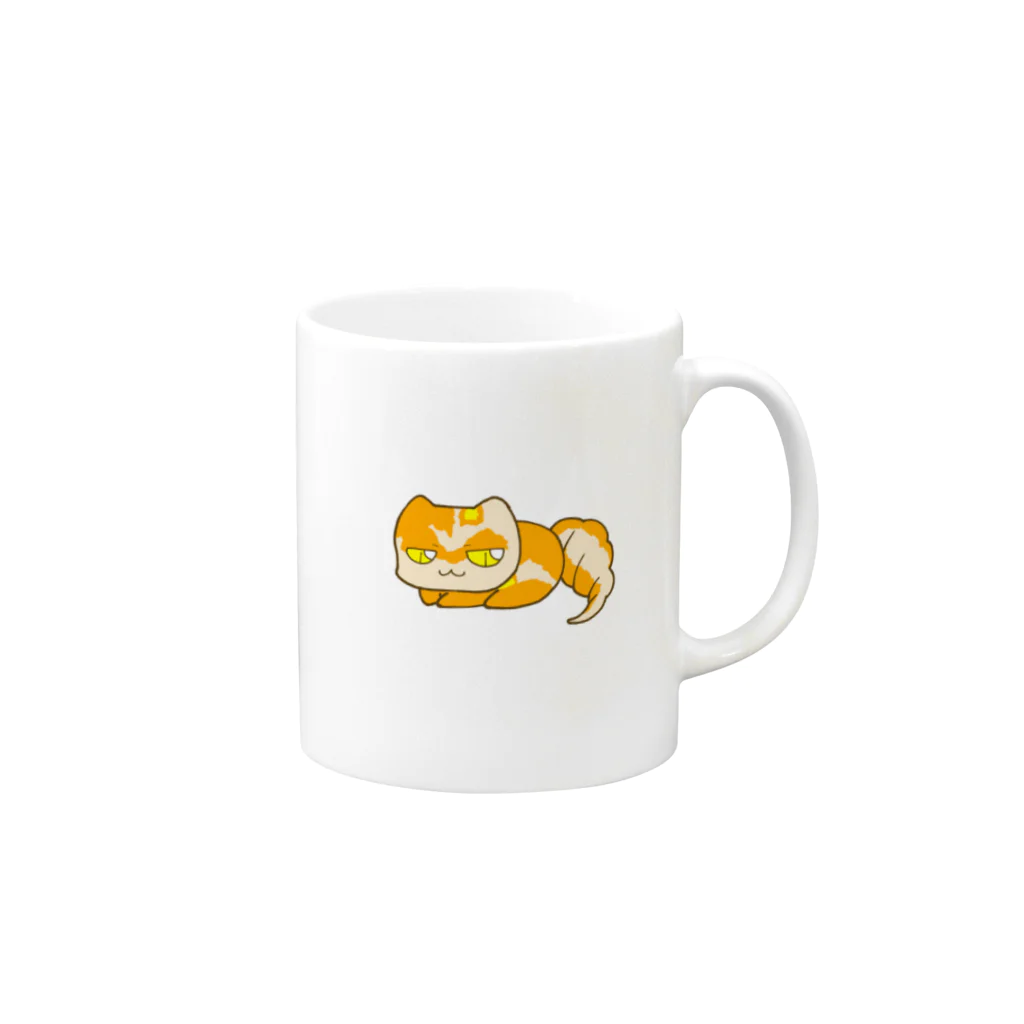 うさかぼち屋のネコトカゲモドキ Mug :right side of the handle