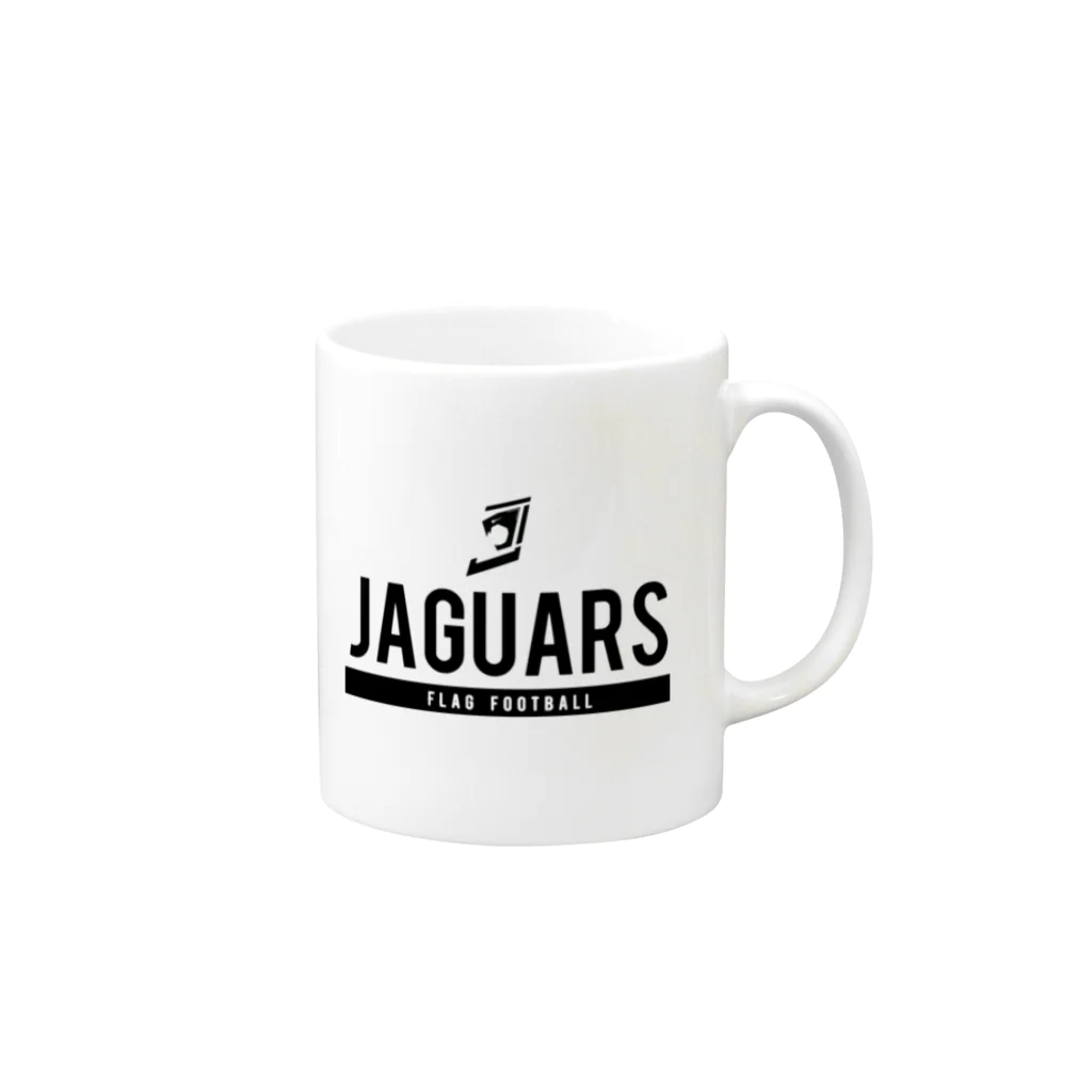 JAGUARS_flagfooballの文字ロゴ Mug :right side of the handle