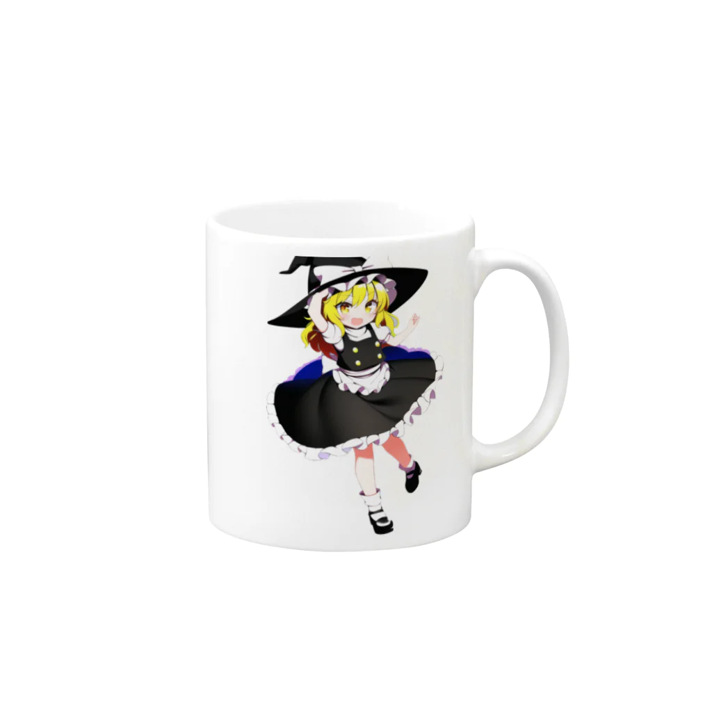 Sagittarius22のイラスト魔理沙 Mug :right side of the handle