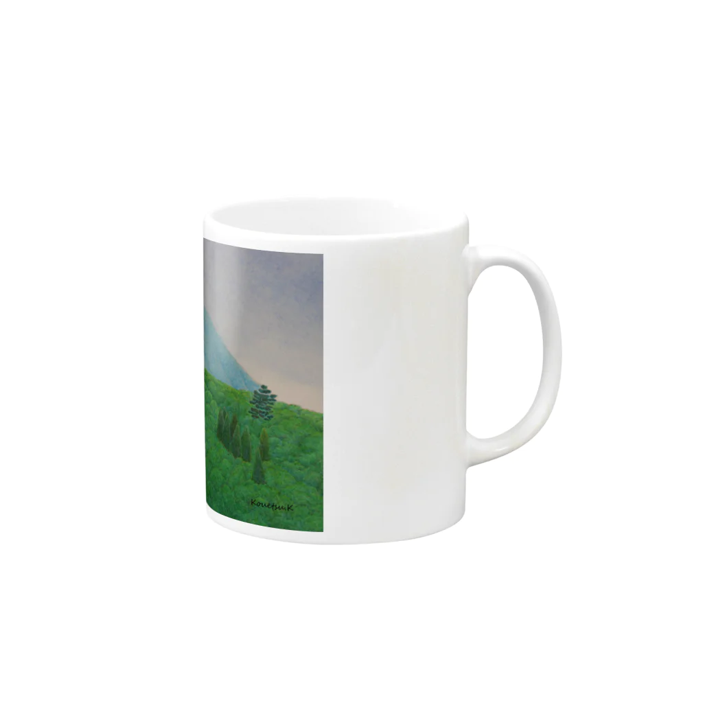 コウエツの戸神山 Mug :right side of the handle