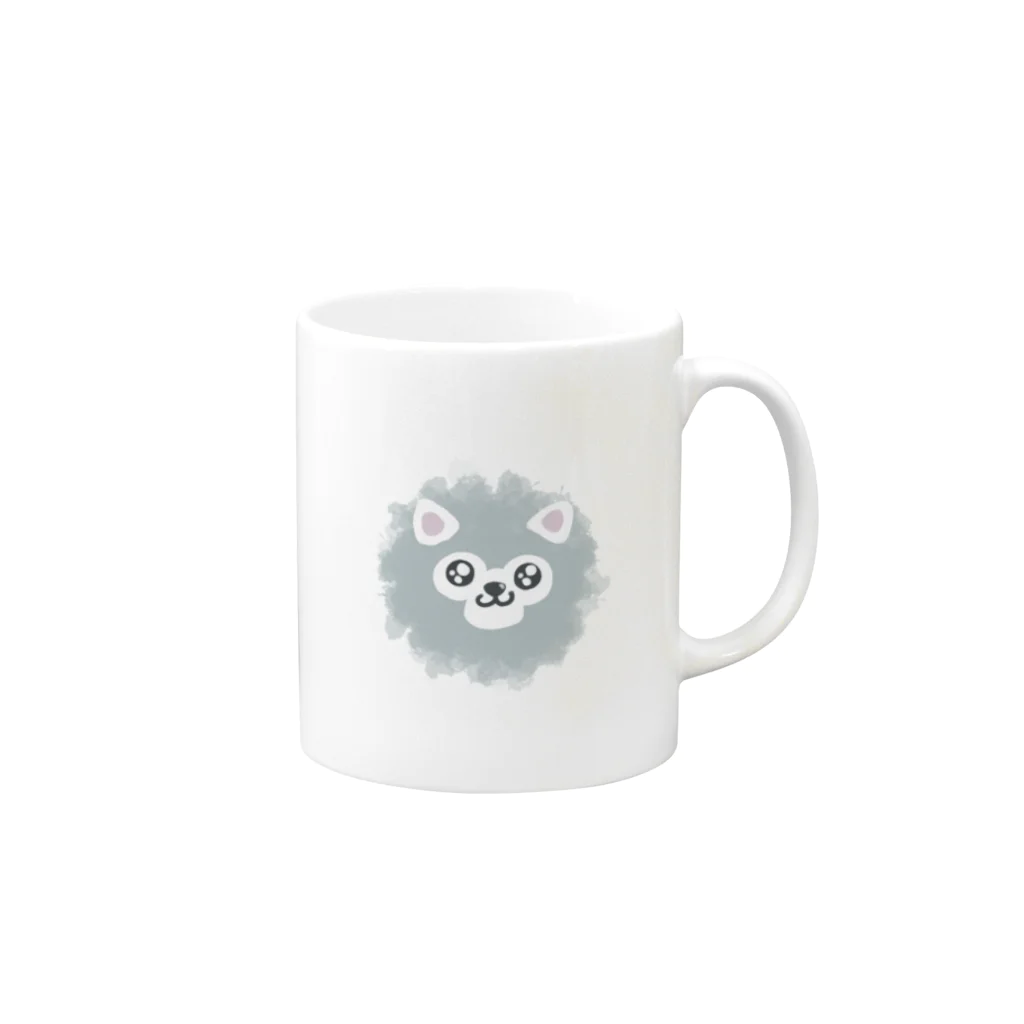 やわらかベサニーのねこのメイソン（ほこり） Mug :right side of the handle