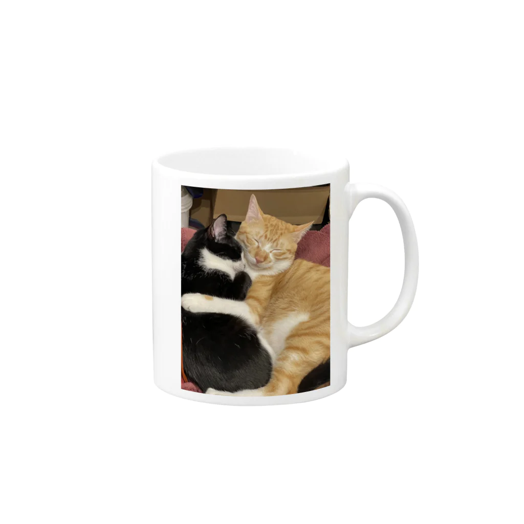 suzuneko_23のいつも一緒💖🐈🐈‍⬛ Mug :right side of the handle