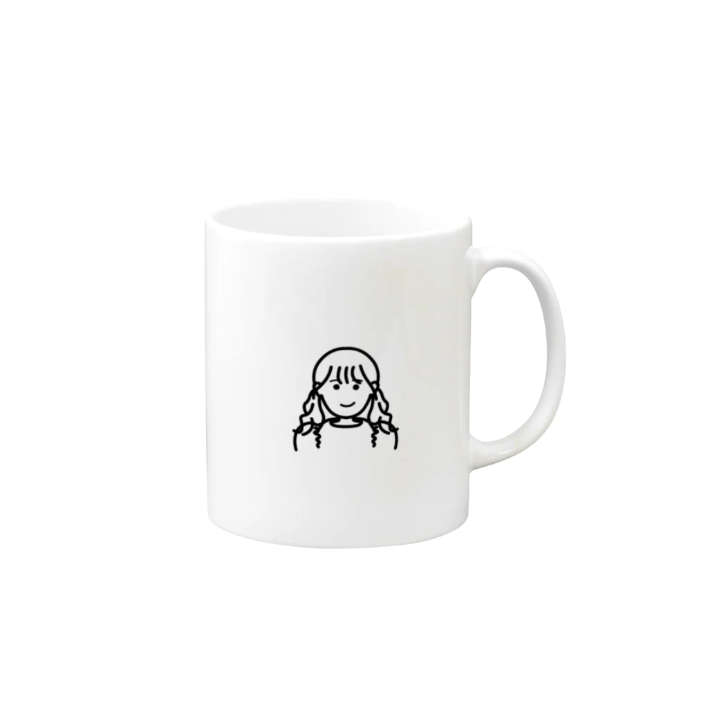 8-kokyoのツインテールな女の子 Mug :right side of the handle