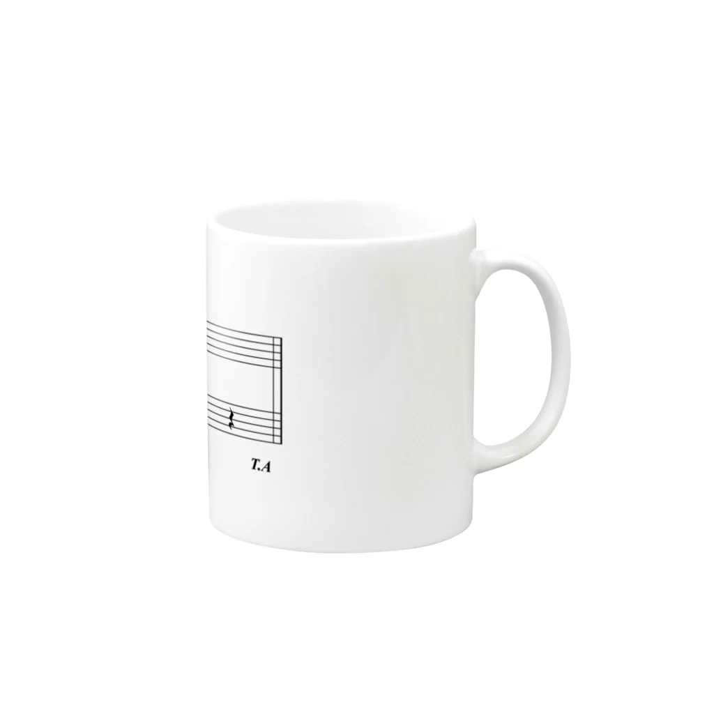 青木智哉（ともやん）公式のメンケン終止 Mug :right side of the handle