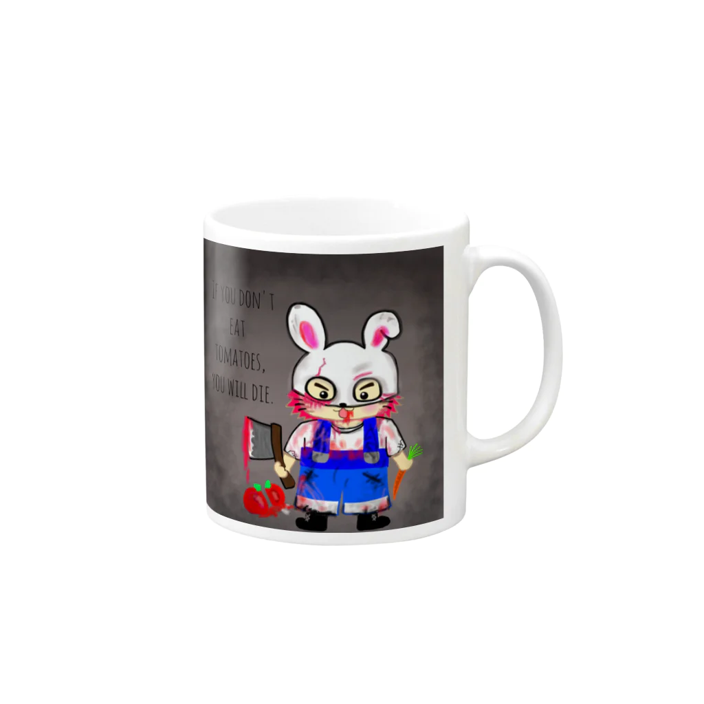 ぱるshopのホラーがおたん Mug :right side of the handle