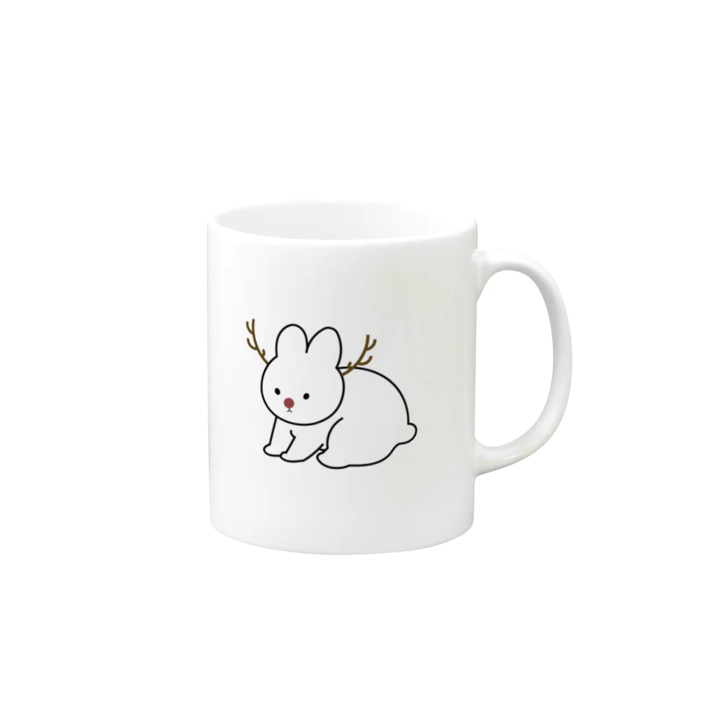 BOONのうさちゃん　-トナカイになる- Mug :right side of the handle