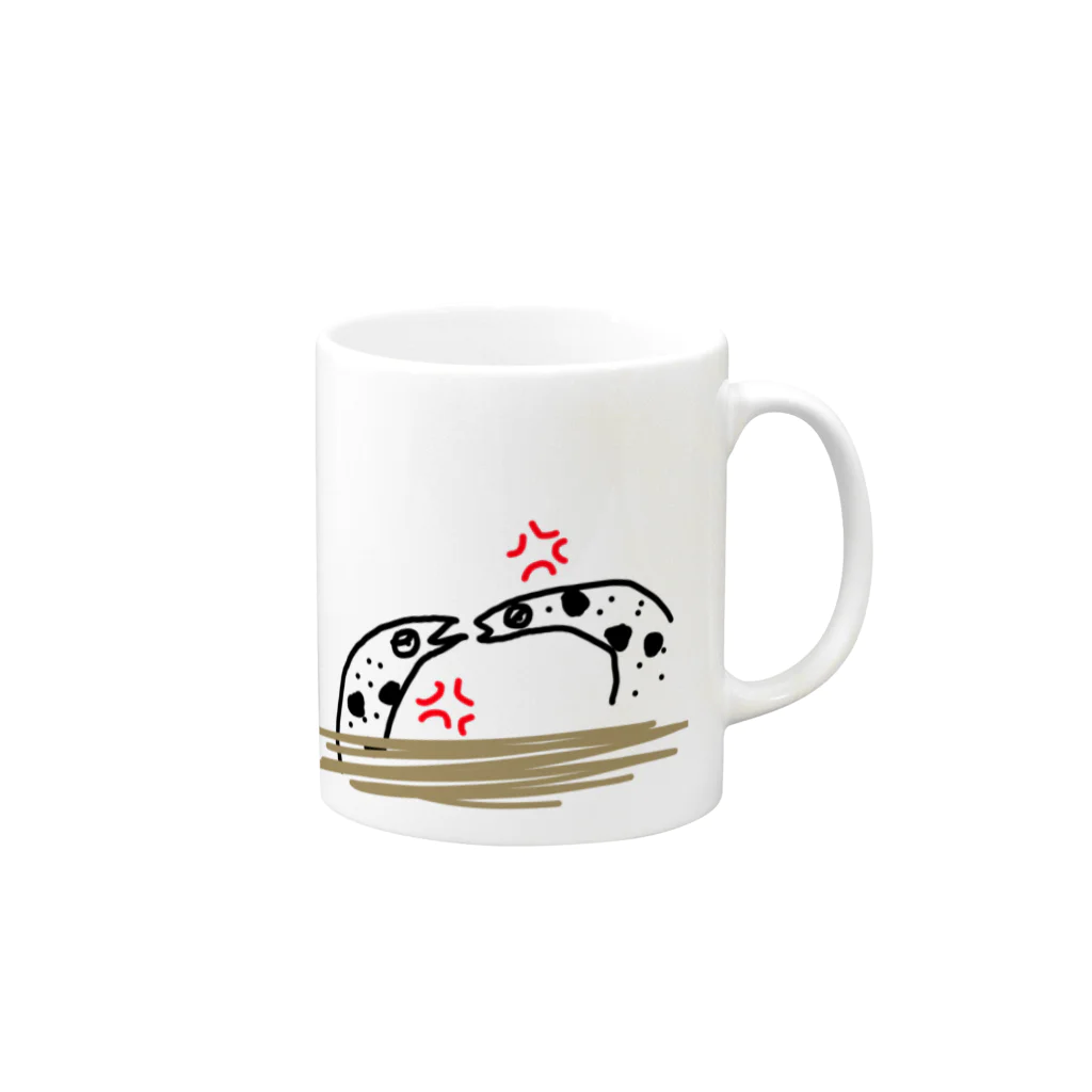 GAHAKUのちんあなごの喧嘩 Mug :right side of the handle