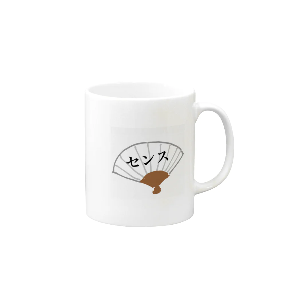 lemonpaiのセンスな扇子 Mug :right side of the handle