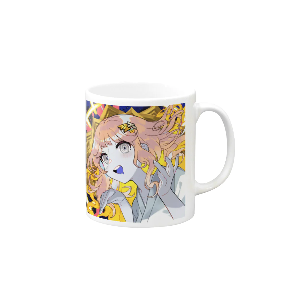 パム perm.35のMEGAMI #02520 おばけゾンビ娘グッズ Mug :right side of the handle