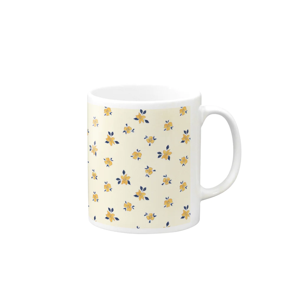 orange_honeyの花柄21 Mug :right side of the handle