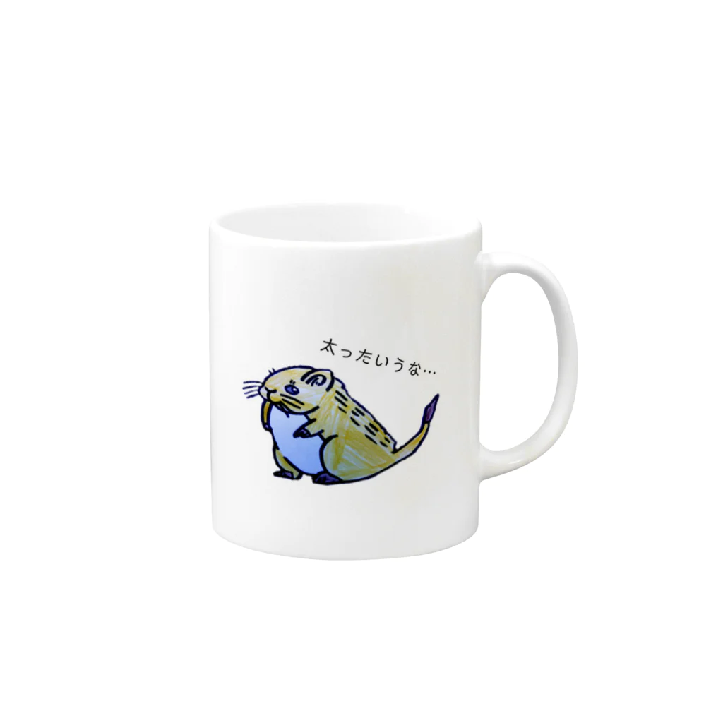 琥珀ぬこの太った言わないで… Mug :right side of the handle