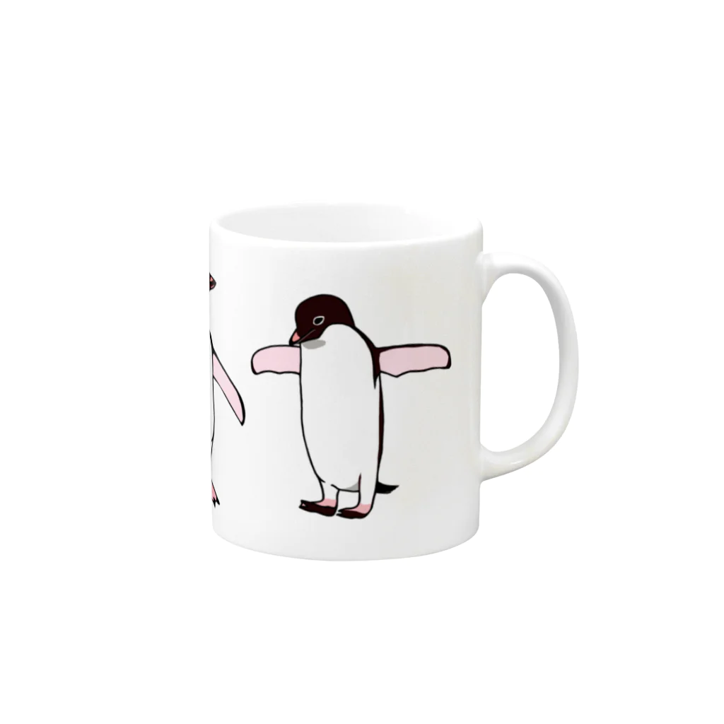 LalaHangeulのアデリーペンギンず Mug :right side of the handle