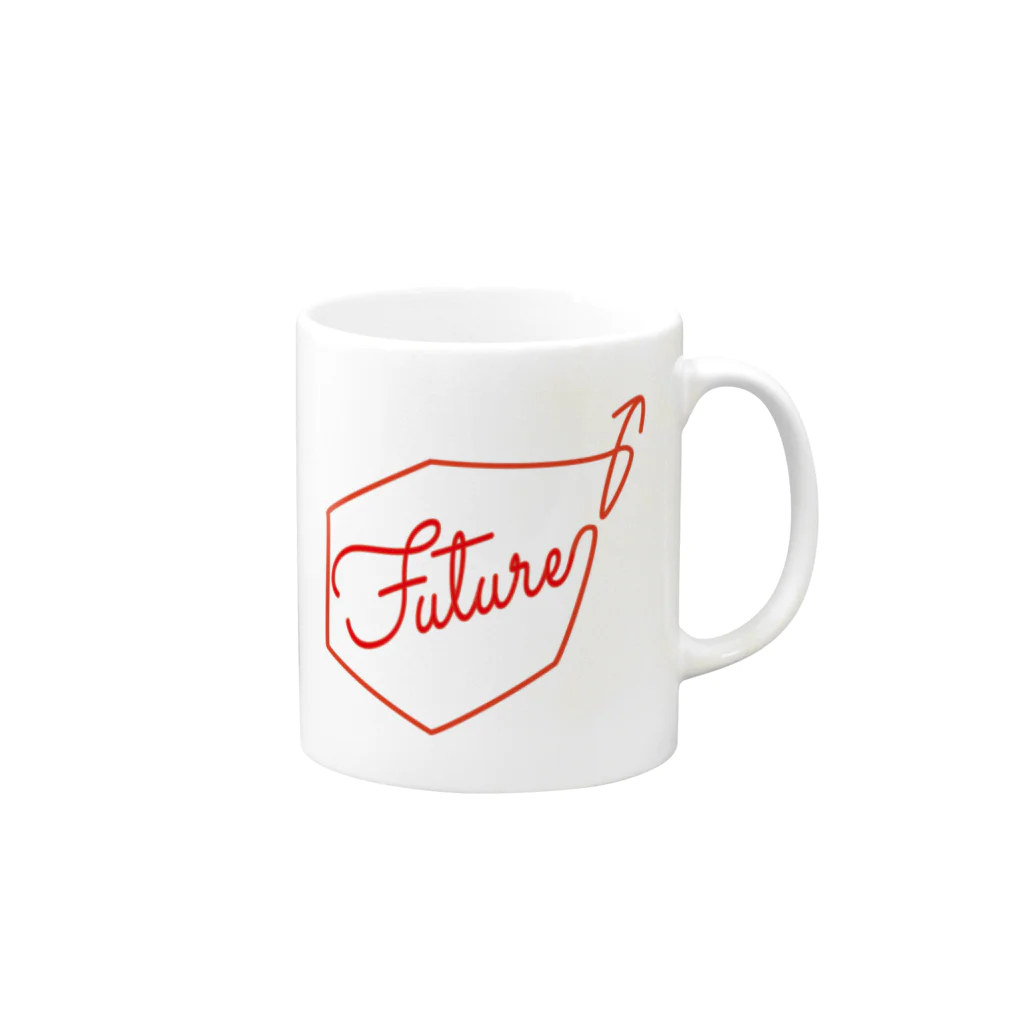 Hideya KatoのGIFT to KIDS FUTURE (WH BG) Mug :right side of the handle