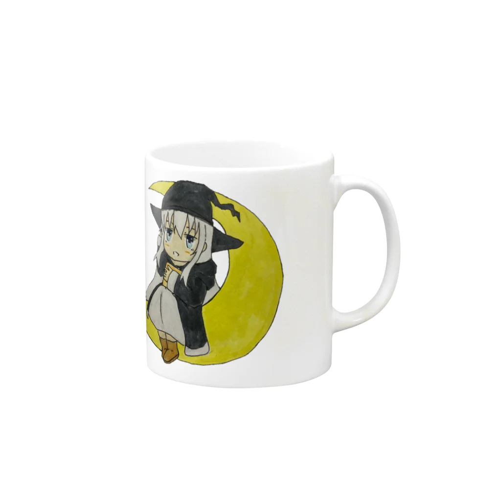 Ruin00の魔女っ子イラスト Mug :right side of the handle