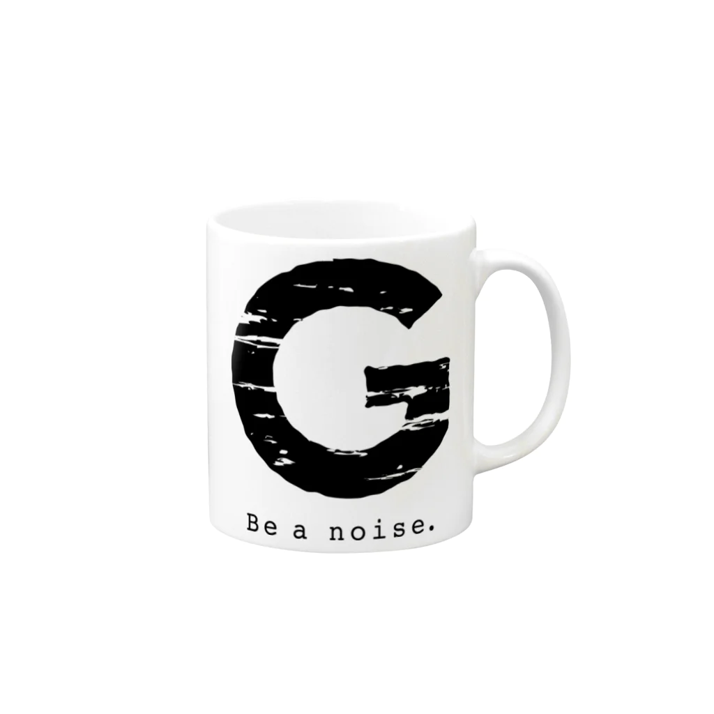 noisie_jpの【G】イニシャル × Be a noise. Mug :right side of the handle