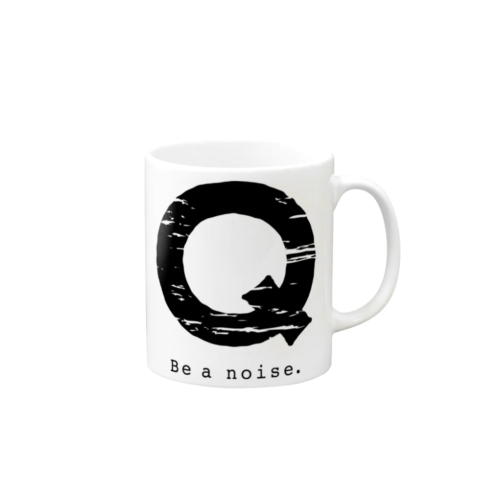 noisie_jpの【Q】イニシャル × Be a noise. Mug :right side of the handle