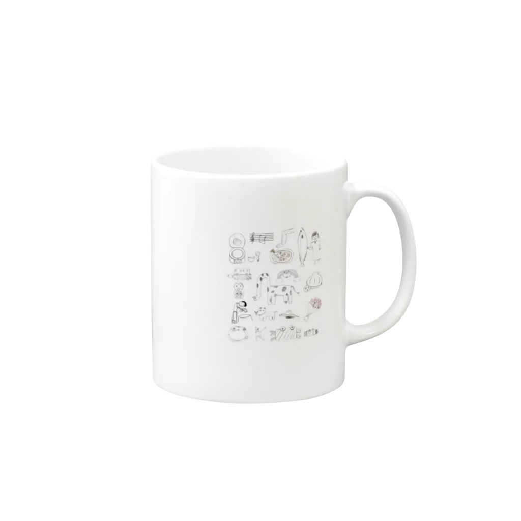 Kitto_YarebaDekiruKoのラインスタンプからお気に入りを抜粋 Mug :right side of the handle