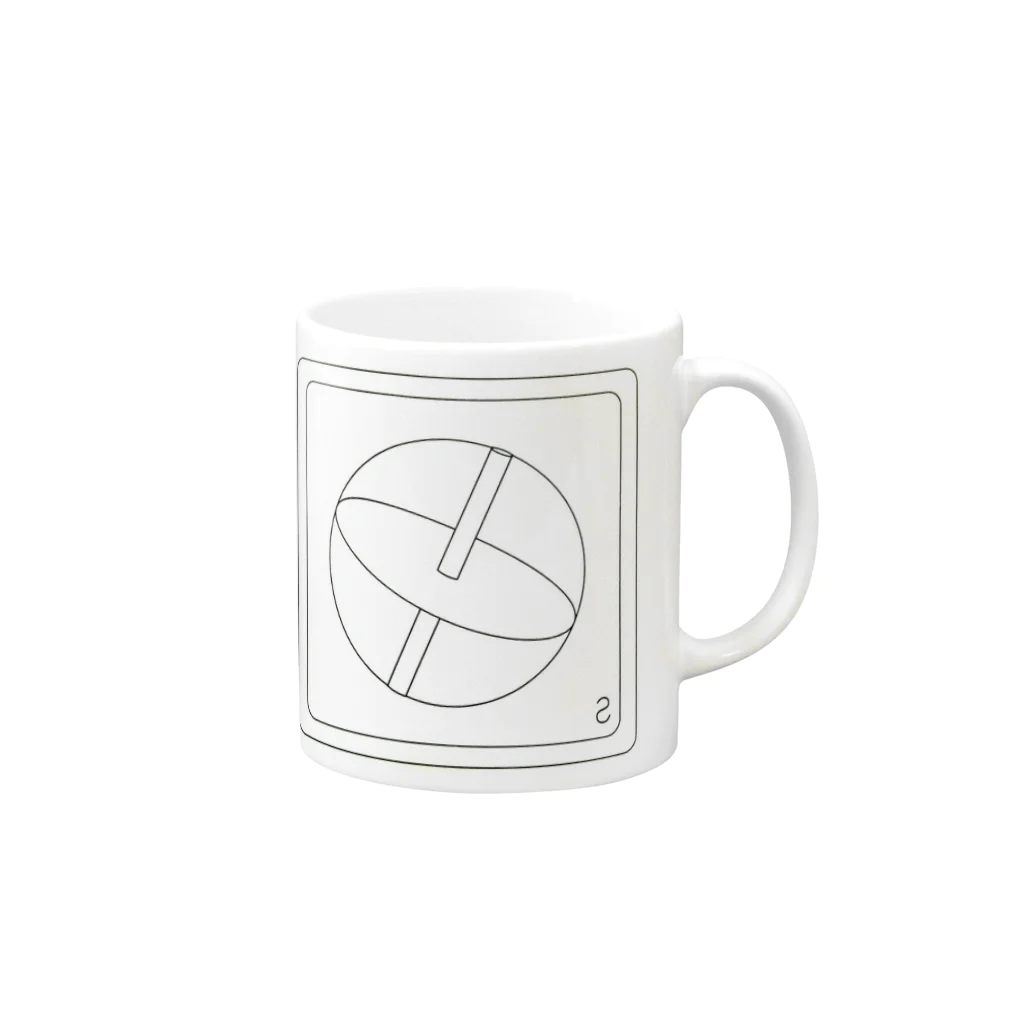 sphere-club-21_9のスフィア カップ(右手用) Mug :right side of the handle