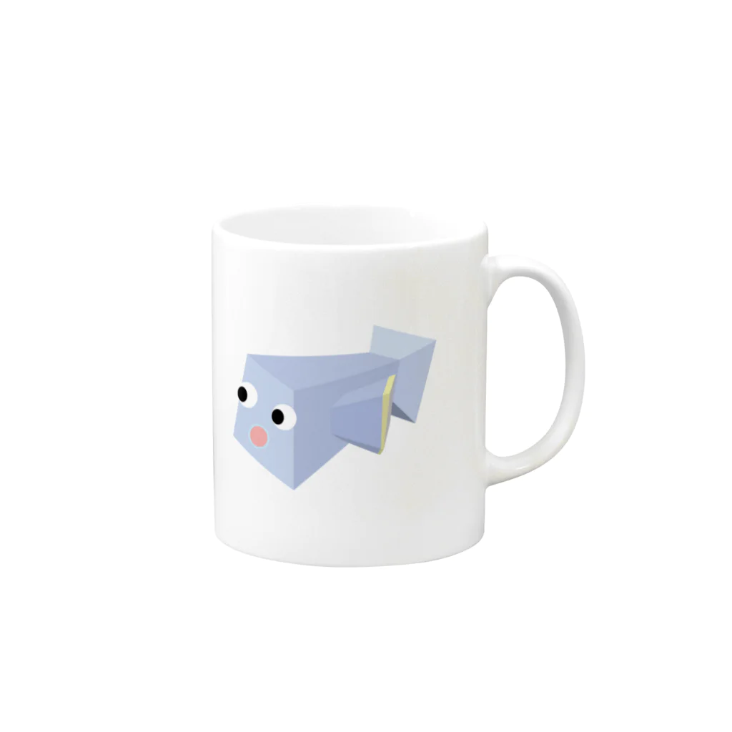 id_ndjのポリふぐ Mug :right side of the handle