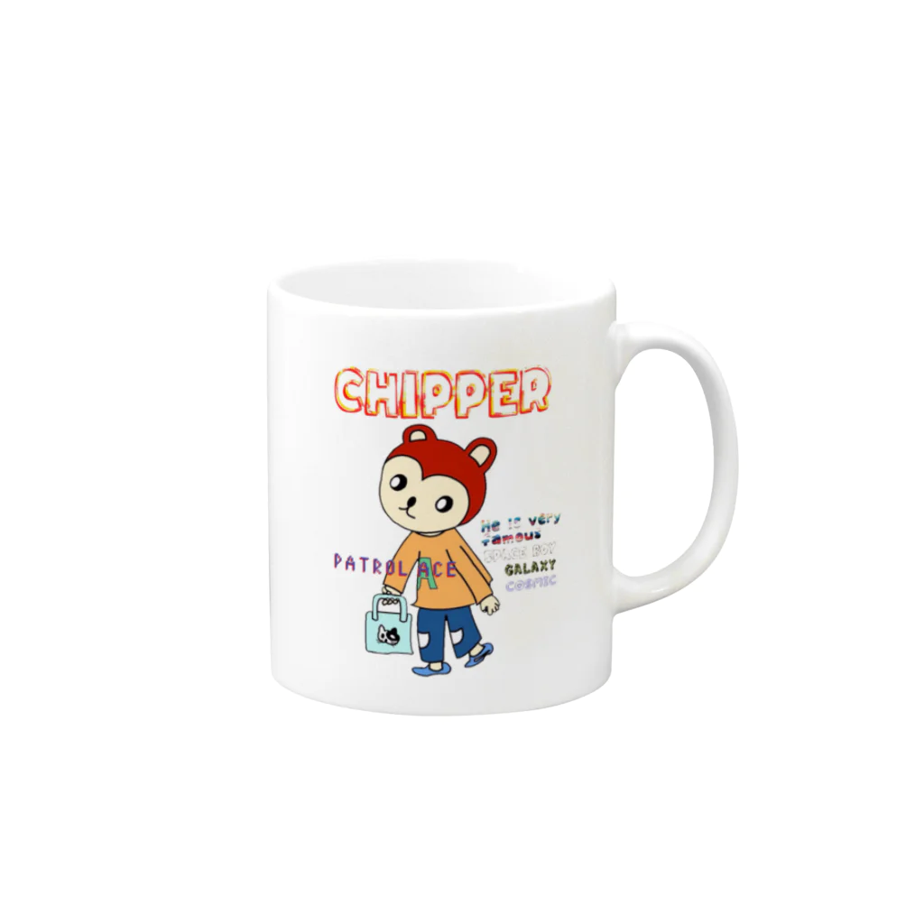 CHIPPERS SHOPのCHIPPERくん Mug :right side of the handle