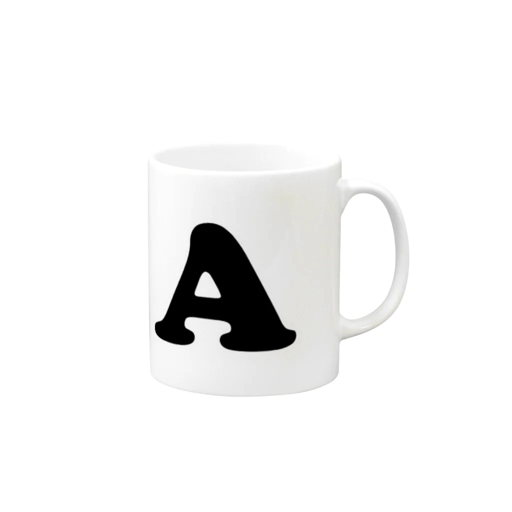 洋食ニューマインドのイニシャル“A” Mug :right side of the handle