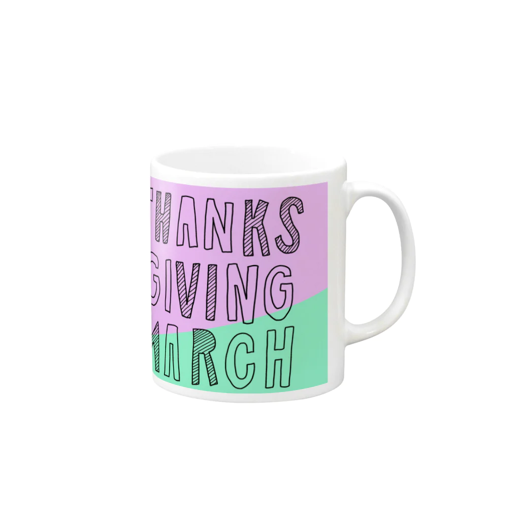 dearCricketの初ワンマンライブ『THANKS GIVING MARCH』 Mug :right side of the handle