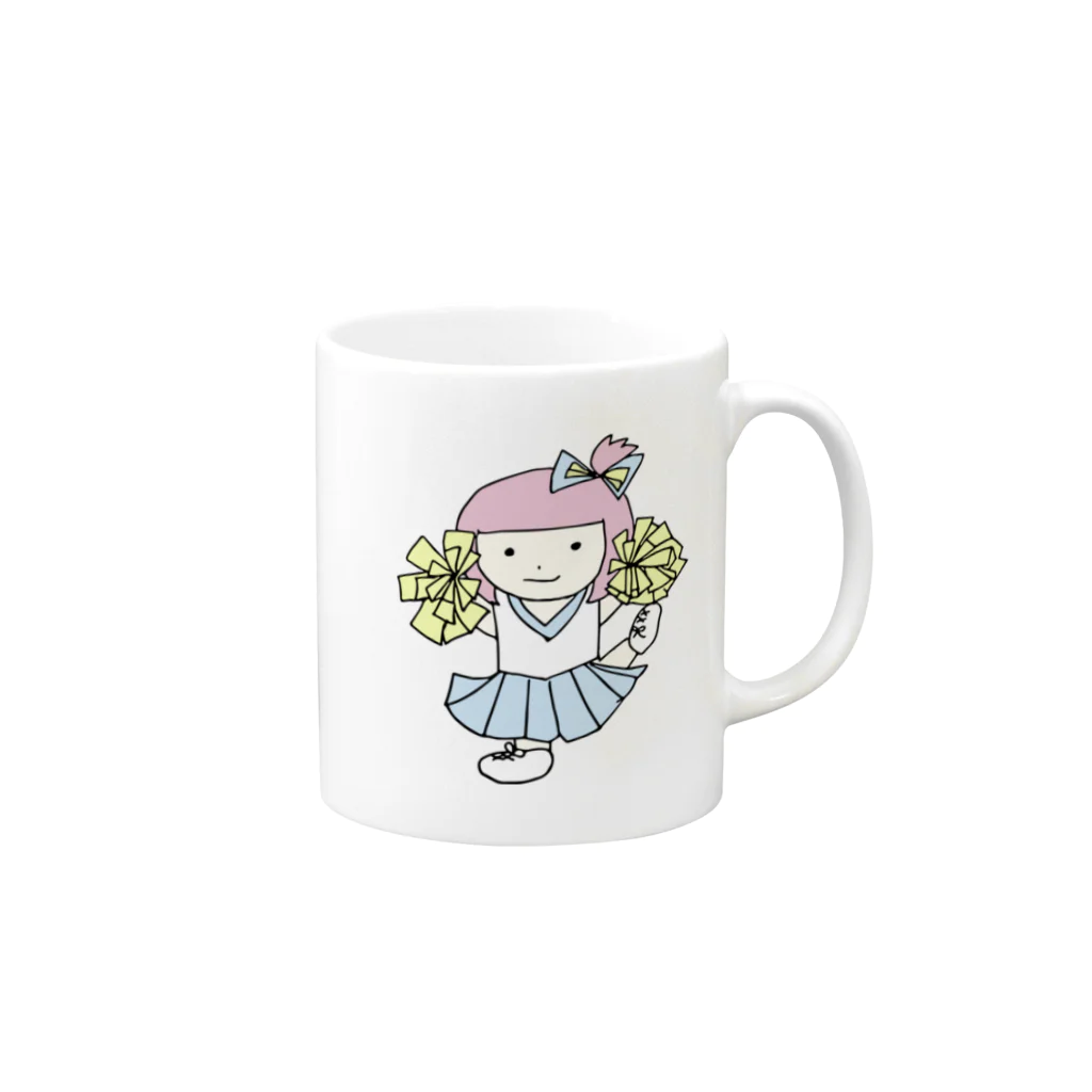 KG マーケットの夢みるチアガール Mug :right side of the handle