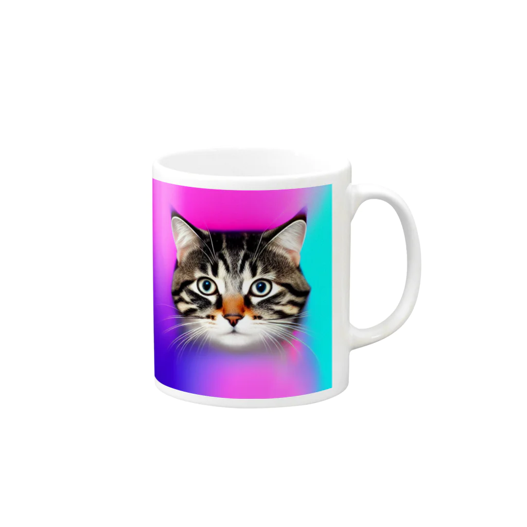 popart_catsのpopcat_justice Mug :right side of the handle