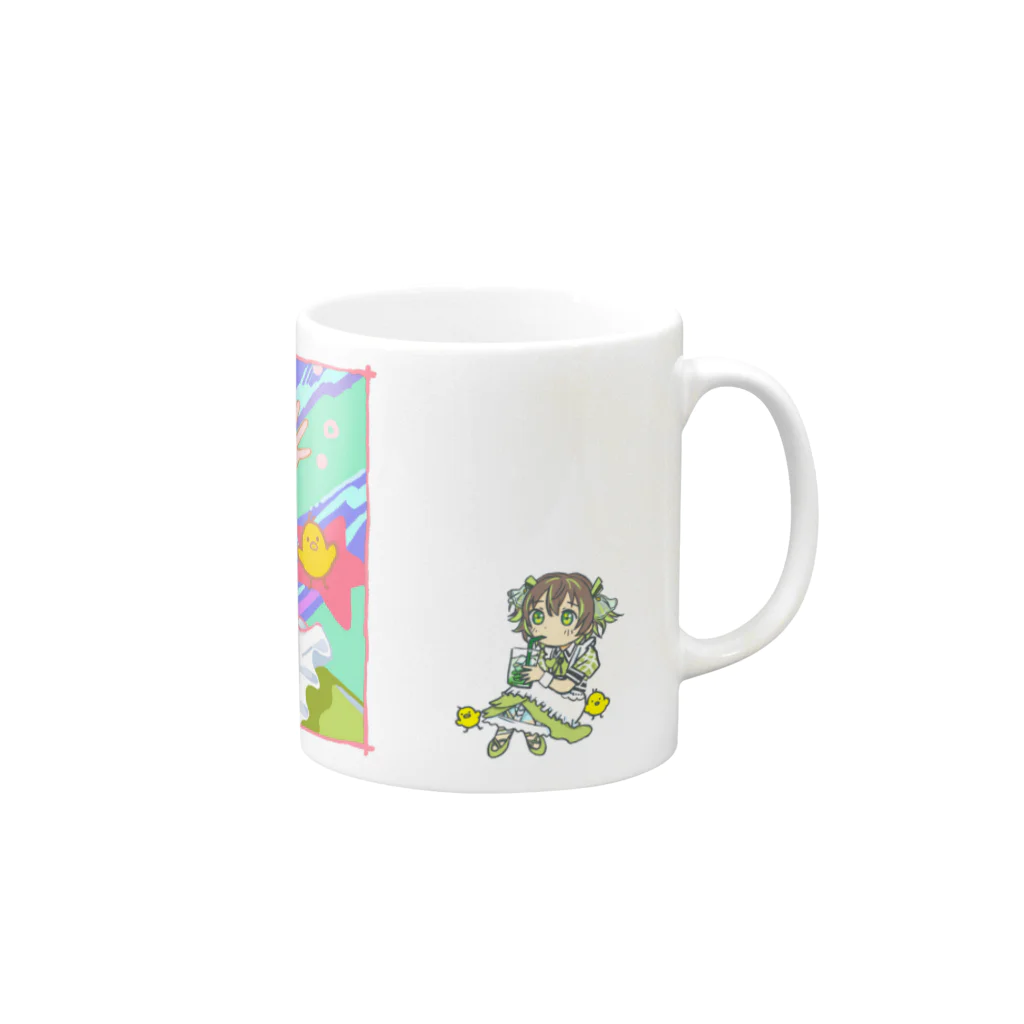 ことり ゆうい🐣❓の1月コラボ記念グッズ Mug :right side of the handle