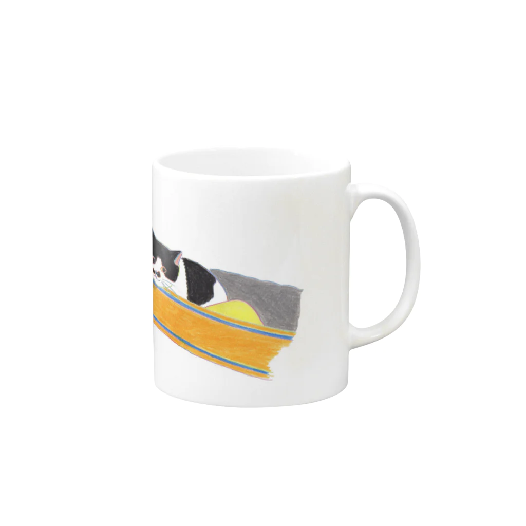 りお（rio）のチョビ子 Mug :right side of the handle