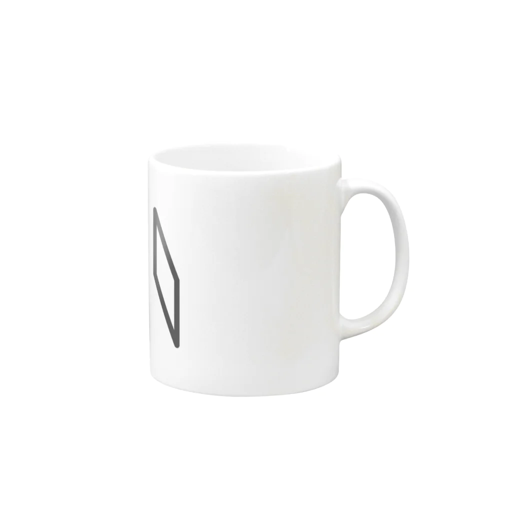 カナクギフォントのカナクギフォント「RIKO」 Mug :right side of the handle