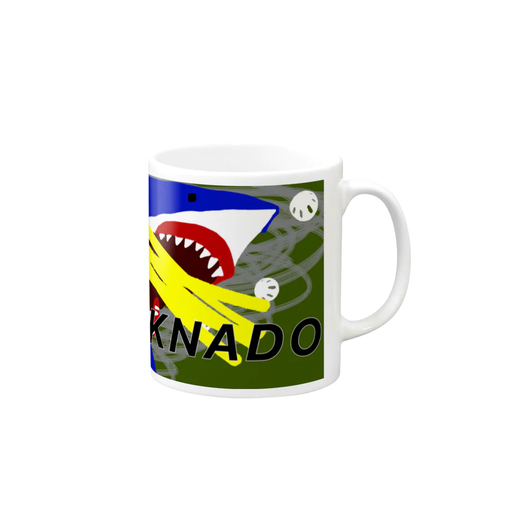 ばんりのsharknado Mug :right side of the handle