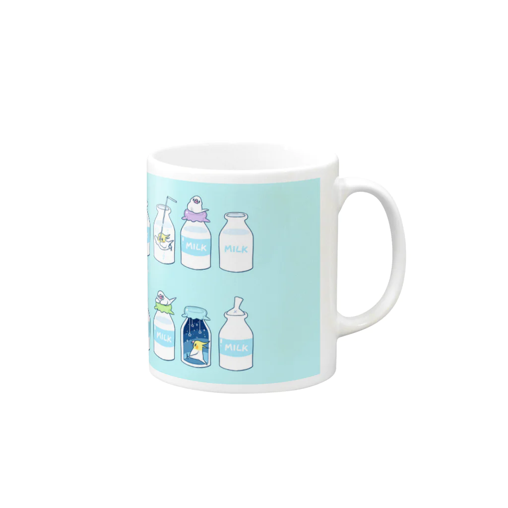 はなのすみれの『milk loveことりちゃん』 Mug :right side of the handle