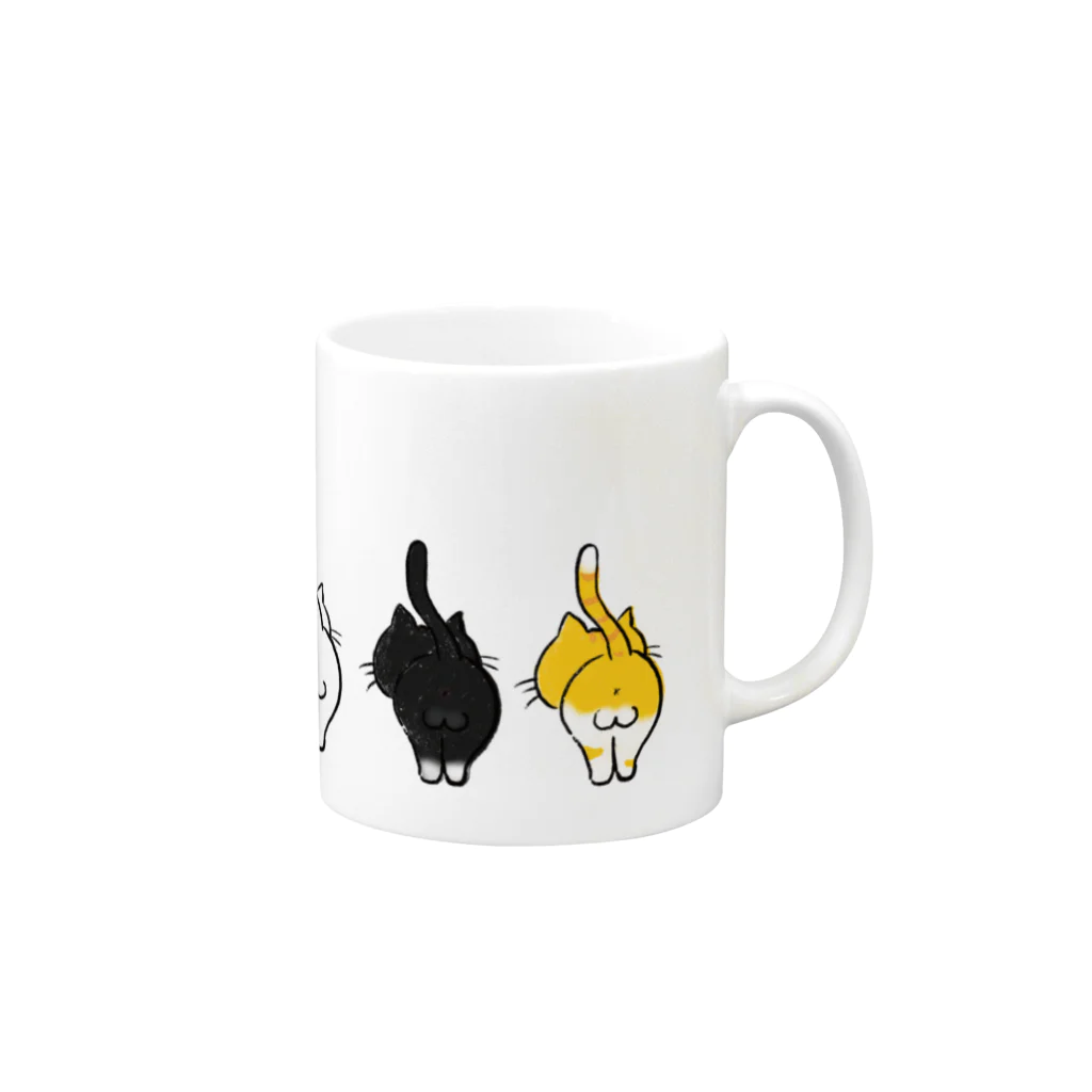 chi-bitのにゃんたまーず  Mug :right side of the handle