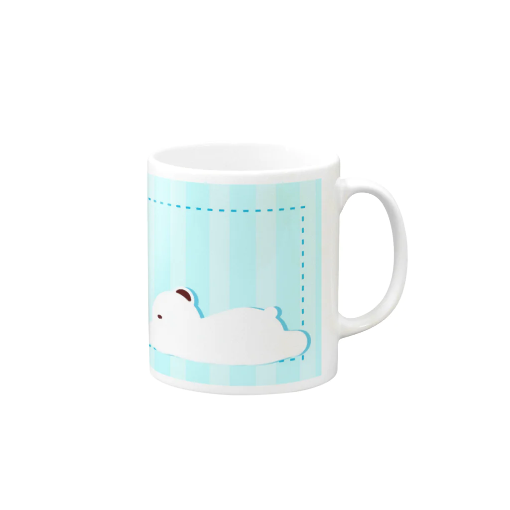 ANIMAL  GOHANのしろくま×２ Mug :right side of the handle