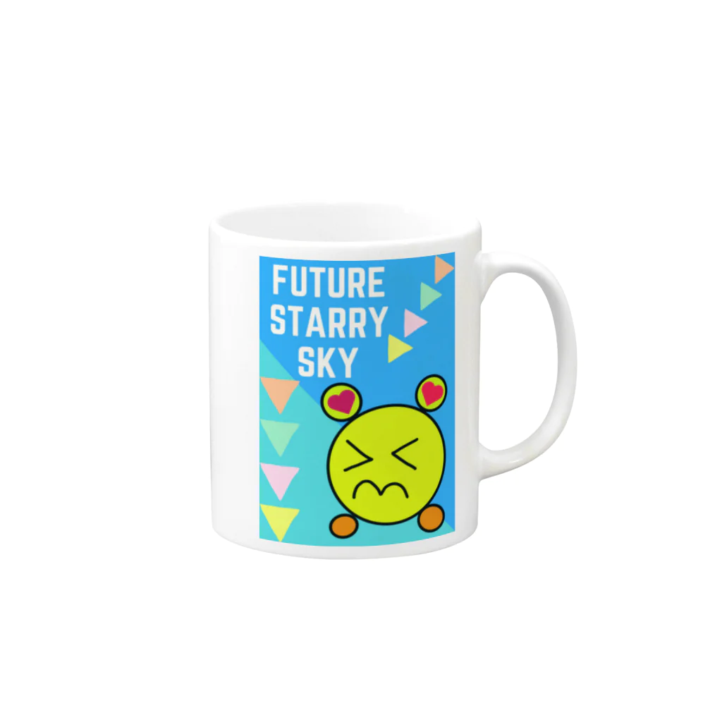 Future Starry Skyの泣かないで！！ Mug :right side of the handle