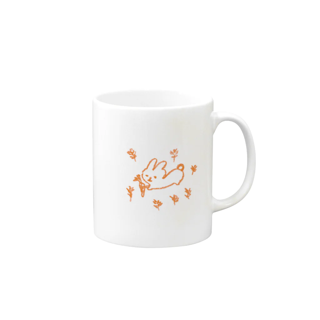 cinammonrollsのウサギのヤンヤン Mug :right side of the handle