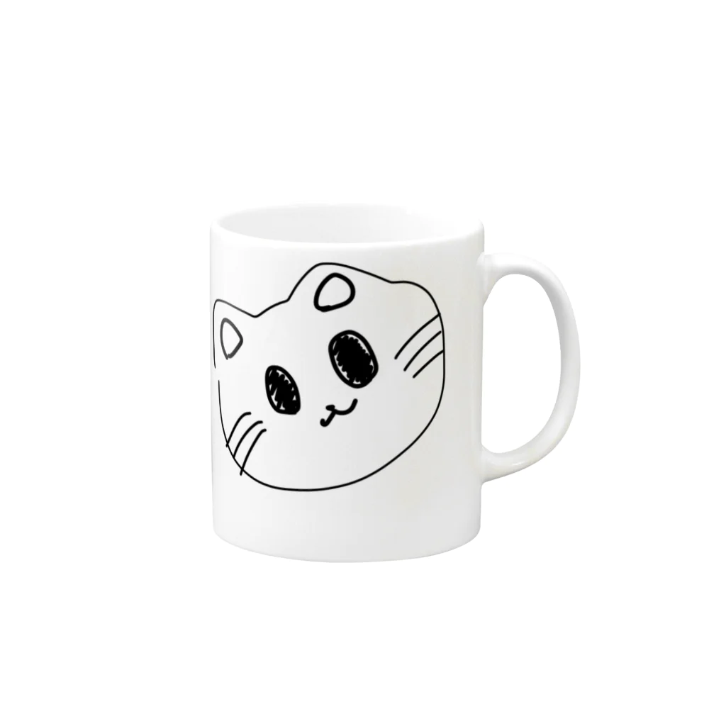 あられちのねこくん Mug :right side of the handle