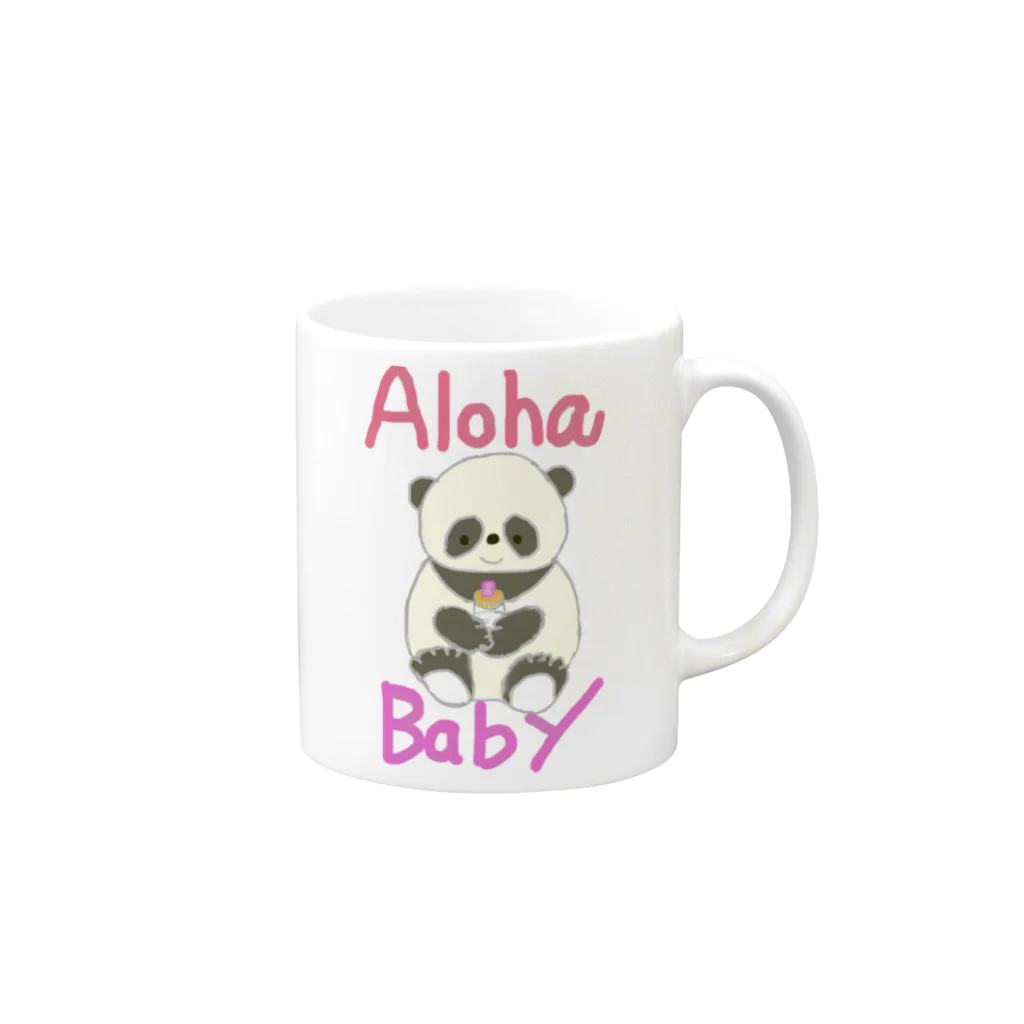 パンドリンはるるのAloha Baby Mug :right side of the handle