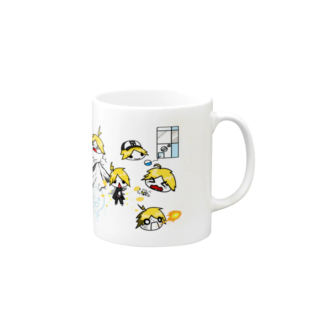 ハルTVオンデマンド公式グッズのハルくん(仮)のハルTV名動画再現集 Mug :right side of the handle