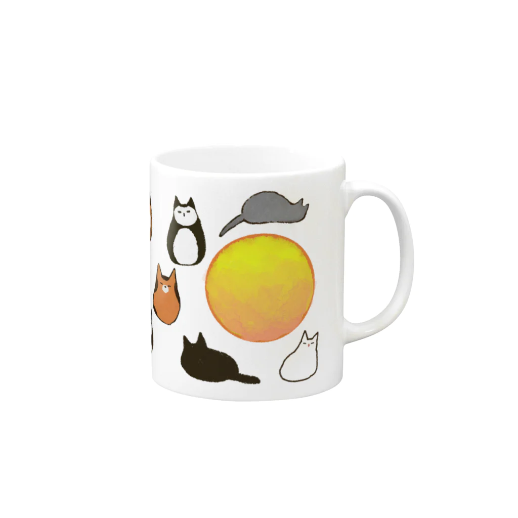 espogifu_ネコグッズの mooncats Mug :right side of the handle