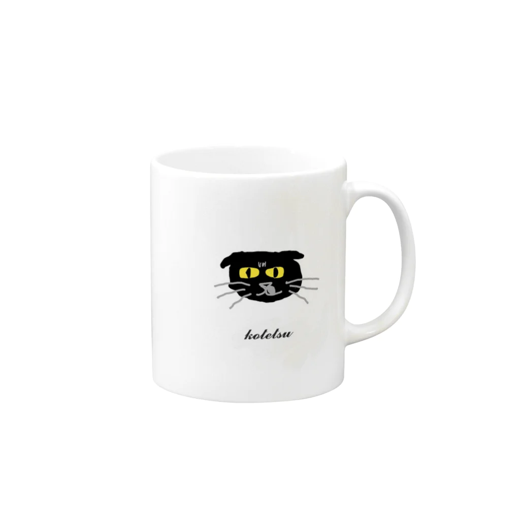 ゆる猫こてつのこてつ Mug :right side of the handle