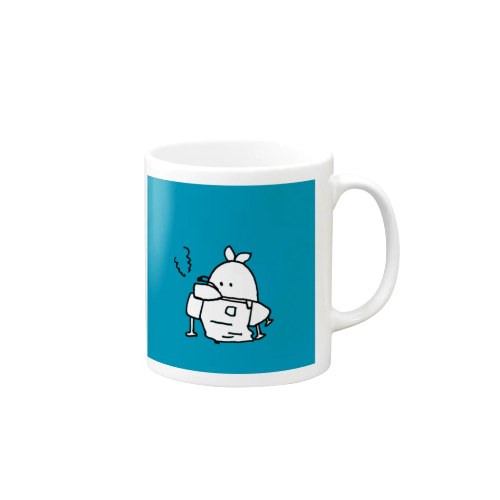 きのめちゃんのアイロンがけ Mug :right side of the handle